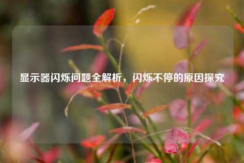 显示器闪烁问题全解析,闪烁不停的原因探究