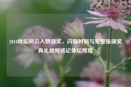 2014体坛风云人物颁奖，闪耀时刻与完整版颁奖典礼视频铭记体坛辉煌