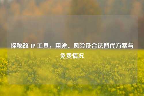 探秘改 IP 工具,用途、风险及合法替代方案与免费情况