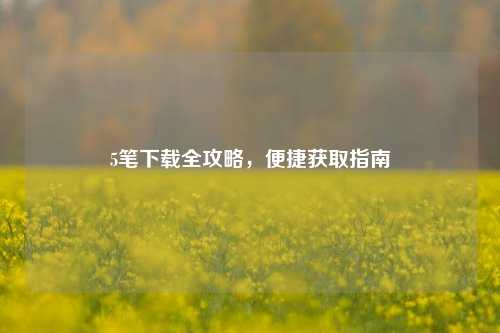 5笔下载全攻略,便捷获取指南