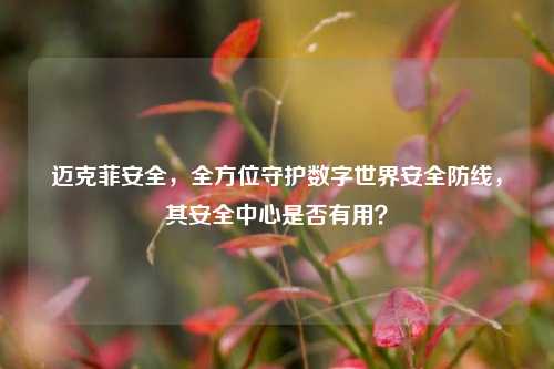 迈克菲安全，全方位守护数字世界安全防线，其安全中心是否有用？