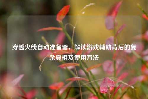 穿越火线自动准备器,解读游戏辅助背后的复杂真相及使用方法