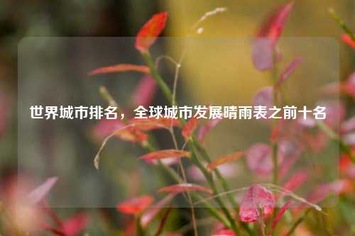 世界城市排名,全球城市发展晴雨表之前十名