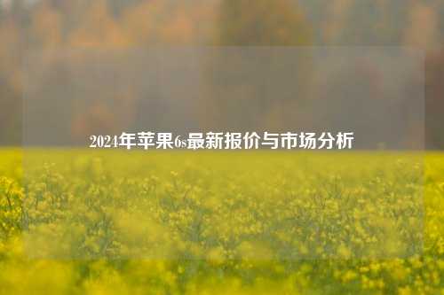 2024年苹果6s最新报价与市场分析
