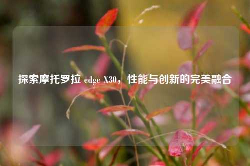 探索摩托罗拉 edge X30，性能与创新的完美融合
