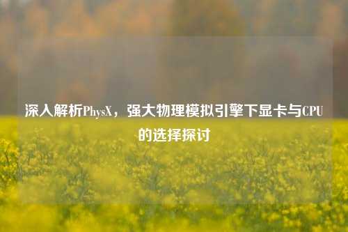 深入解析PhysX,强大物理模拟引擎下显卡与CPU的选择探讨