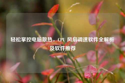 轻松掌控电脑散热,CPU 风扇调速软件全解析及软件推荐