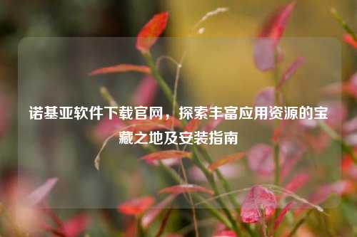 诺基亚软件下载官网,探索丰富应用资源的宝藏之地及安装指南