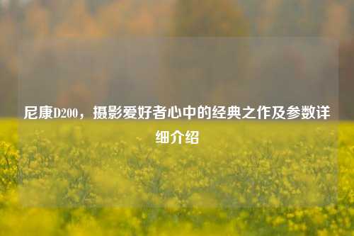 尼康D200,摄影爱好者心中的经典之作及参数详细介绍