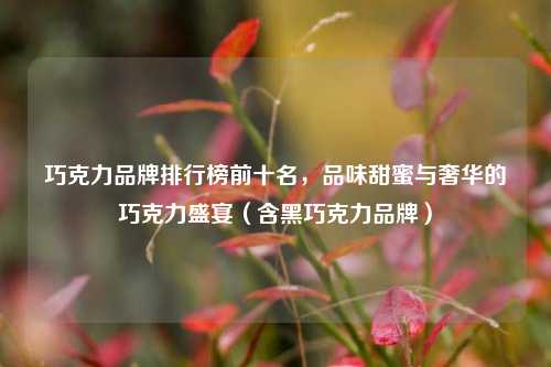 巧克力品牌排行榜前十名,品味甜蜜与奢华的巧克力盛宴(含黑巧克力品牌)
