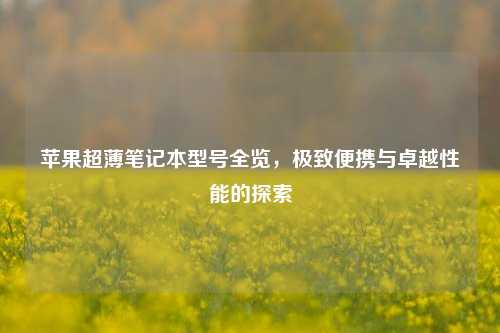 苹果超薄笔记本型号全览,极致便携与卓越性能的探索