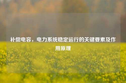 补偿电容,电力系统稳定运行的关键要素及作用原理