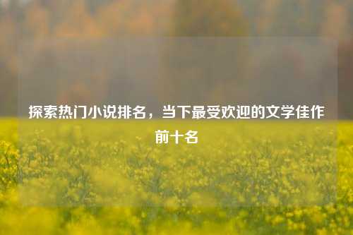 探索热门小说排名,当下最受欢迎的文学佳作前十名
