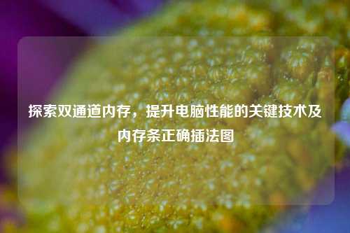 探索双通道内存,提升电脑性能的关键技术及内存条正确插法图