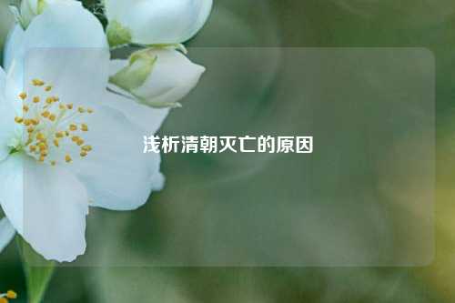 浅析清朝灭亡的原因