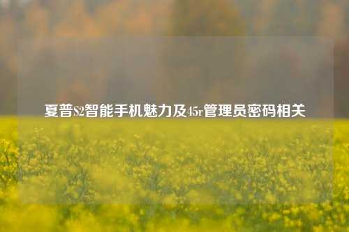 夏普S2智能手机魅力及45r管理员密码相关