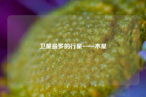 卫星最多的行星——木星