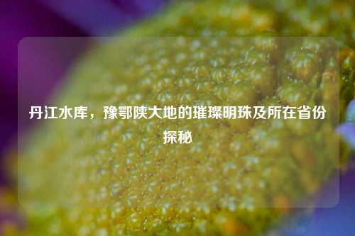 丹江水库,豫鄂陕大地的璀璨明珠及所在省份探秘