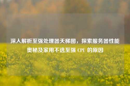 深入解析至强处理器天梯图,探索服务器性能奥秘及家用不选至强 CPU 的原因