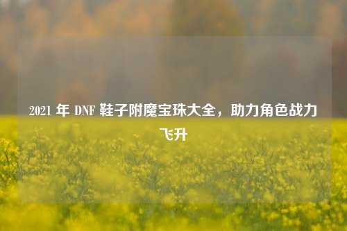 2021 年 DNF 鞋子附魔宝珠大全,助力角色战力飞升
