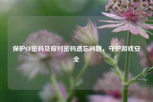 保护CF密码及应对密码遗忘问题,守护游戏安全