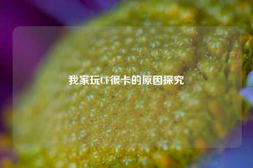 我家玩CF很卡的原因探究