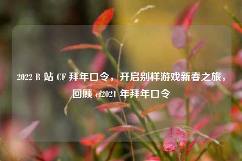 2022 B 站 CF 拜年口令，开启别样游戏新春之旅，回顾 cf2021 年拜年口令
