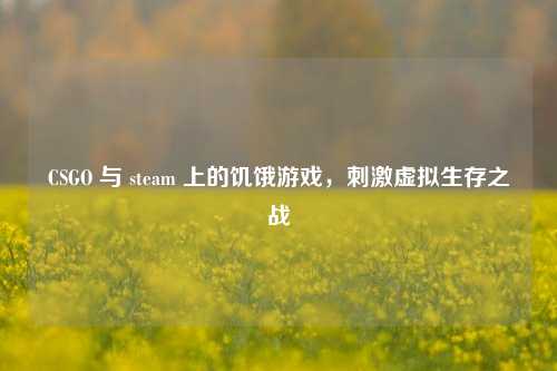 CSGO 与 steam 上的饥饿游戏,刺激虚拟生存之战