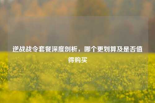 逆战战令套餐深度剖析，哪个更划算及是否值得购买