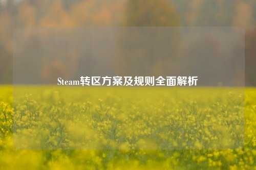 Steam转区方案及规则全面解析
