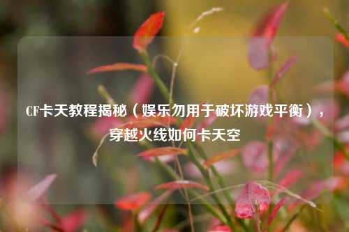 CF卡天教程揭秘(娱乐勿用于破坏游戏平衡),穿越火线如何卡天空