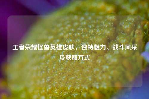王者荣耀怪兽英雄皮肤,独特魅力、战斗风采及获取方式