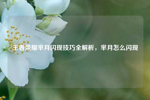 王者荣耀芈月闪现技巧全解析,芈月怎么闪现