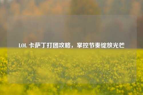 LOL 卡萨丁打团攻略,掌控节奏绽放光芒