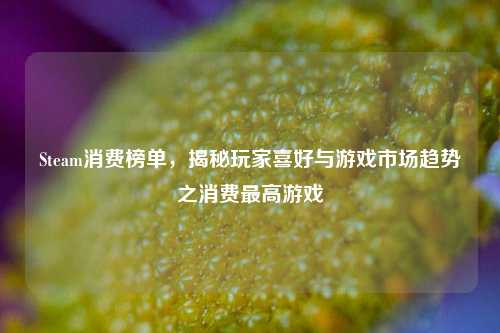 Steam消费榜单,揭秘玩家喜好与游戏市场趋势之消费最高游戏