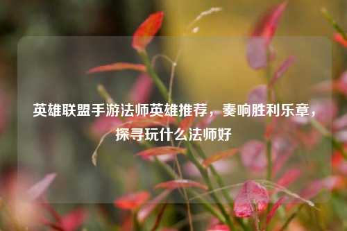 英雄联盟手游法师英雄推荐，奏响胜利乐章，探寻玩什么法师好