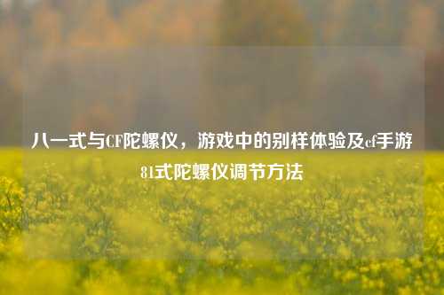 八一式与CF陀螺仪,游戏中的别样体验及cf手游81式陀螺仪调节方法