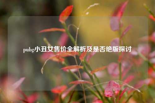pubg小丑女售价全解析及是否绝版探讨