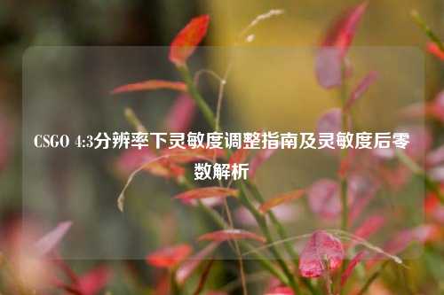 CSGO 4:3分辨率下灵敏度调整指南及灵敏度后零数解析