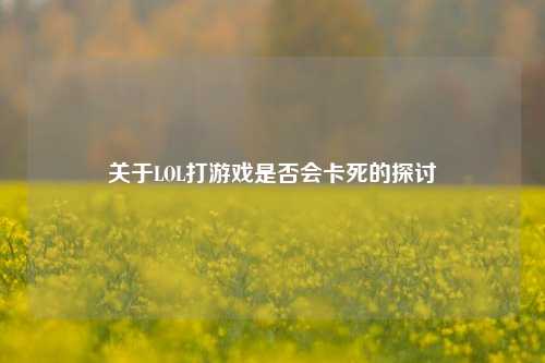 关于LOL打游戏是否会卡死的探讨