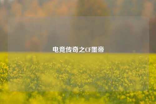 电竞传奇之CF墨帝