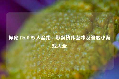探秘 CSGO 双人套路,默契协作艺术及答题小游戏大全