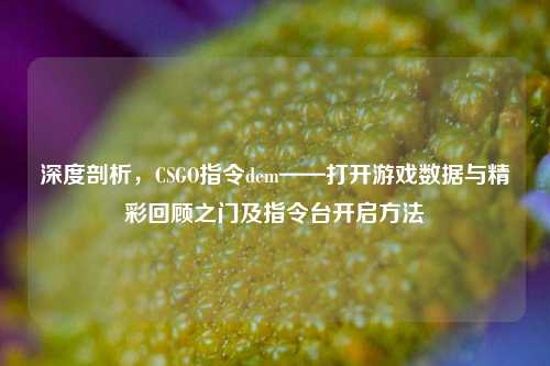 深度剖析,CSGO指令dem——打开游戏数据与精彩回顾之门及指令台开启方法