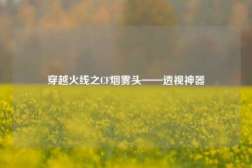 穿越火线之CF烟雾头——透视神器