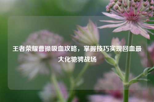 王者荣耀曹操吸血攻略,掌握技巧实现回血最大化驰骋战场