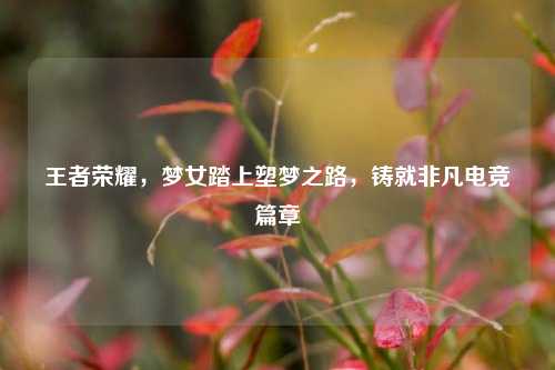 王者荣耀,梦女踏上塑梦之路,铸就非凡电竞篇章
