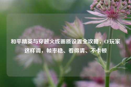 和平精英与穿越火线画质设置全攻略,CF玩家这样调,帧率稳、看得清、不卡顿