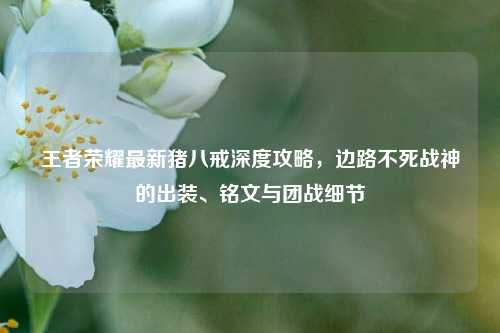王者荣耀最新猪八戒深度攻略,边路不死战神的出装、铭文与团战细节