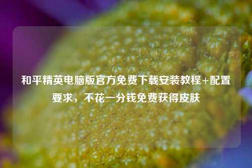 和平精英电脑版官方免费下载安装教程+配置要求,不花一分钱免费获得皮肤