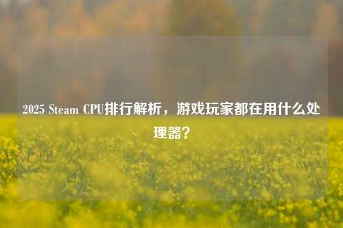 2025 Steam CPU排行解析,游戏玩家都在用什么处理器?